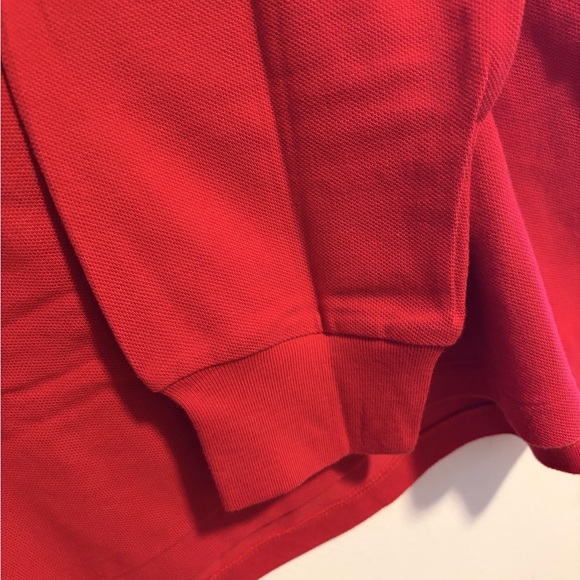 NWT Polo Ralph Lauren Men's Classic Fit Long Sleeve Red Mesh Polo Shirt - Picture 7 of 7